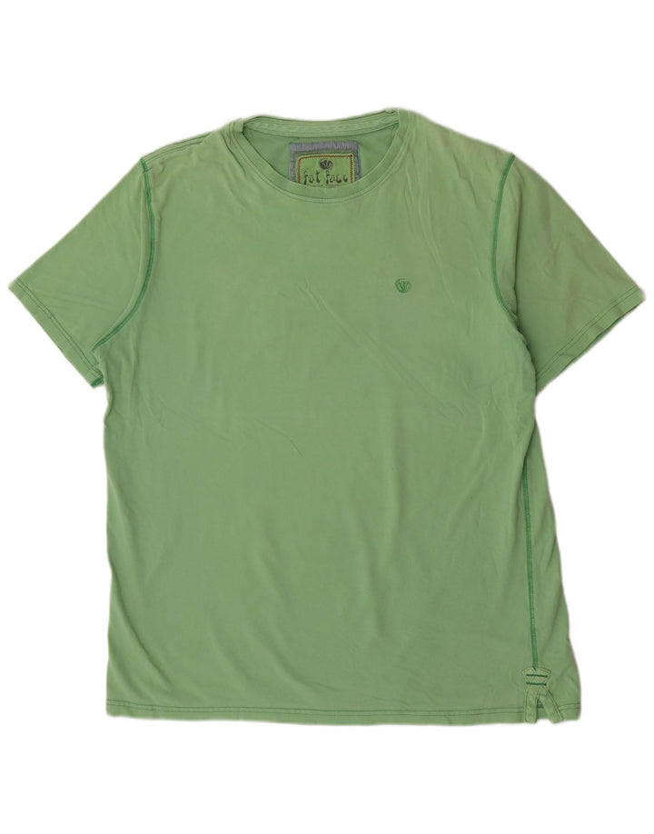 Fat Face Herren T-Shirt Top Large Grün Baumwolle