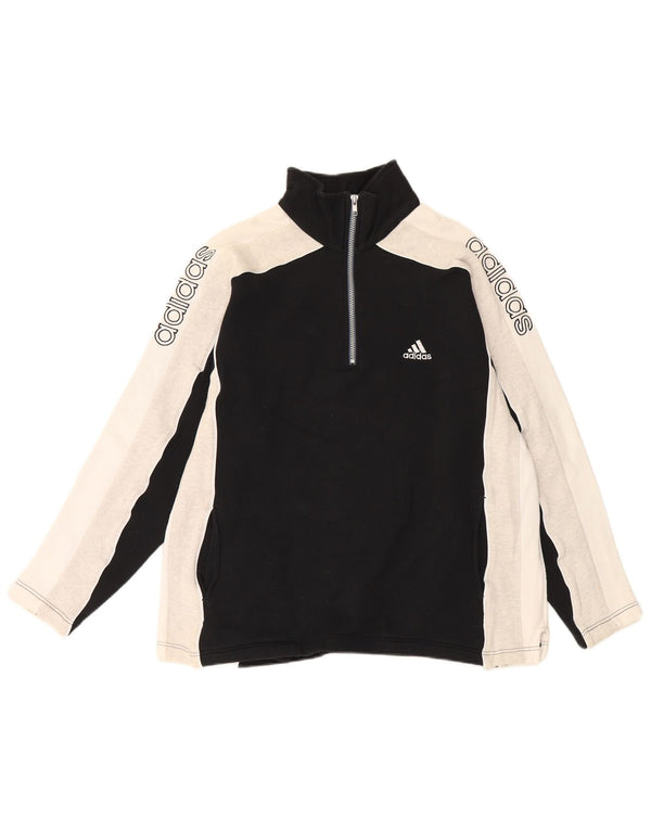 Adidas Herren Graphic Sweatshirt Pullover UK 36/38 Small Schwarz Colourblock