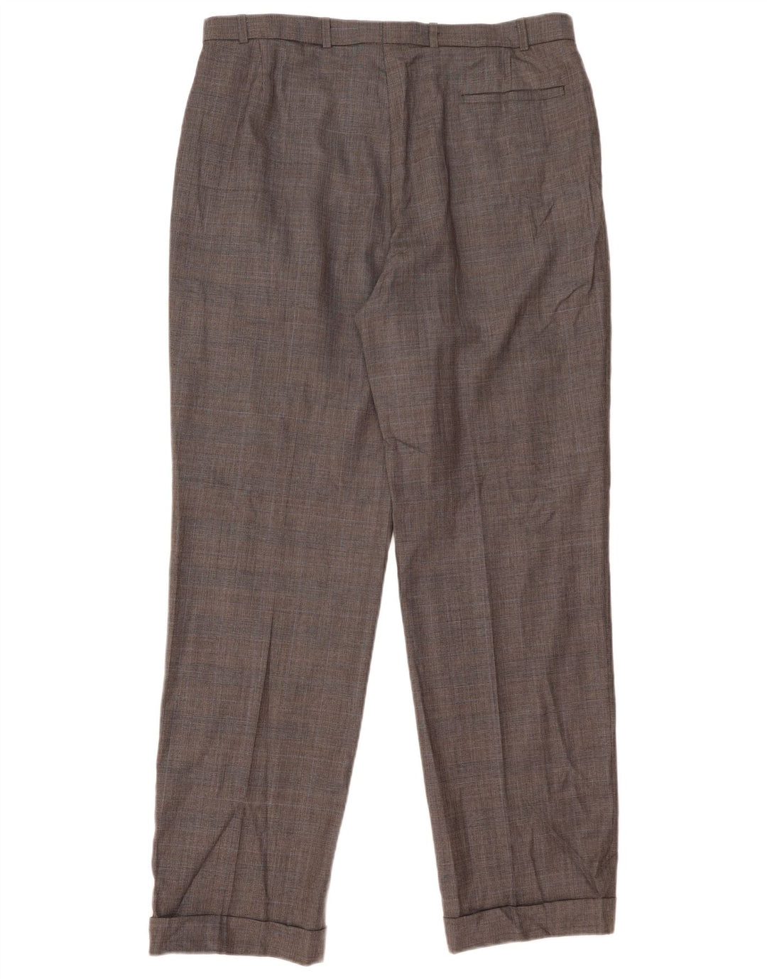 Marks & Spencer Herren-Anzughose mit Pegged-Anzug, W38 L33, grau karierte Schurwolle