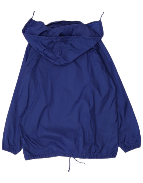 Lotto Boys Hooded Rain Jacket 13-14 Years Large Blue Polyamide