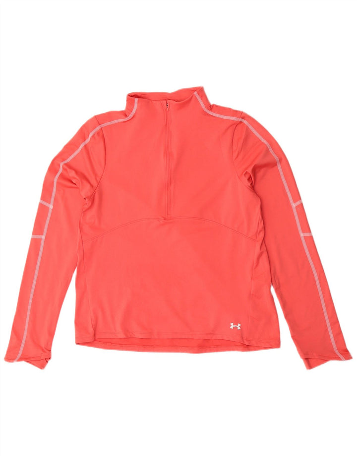 Under Armour Damen-Pullover-Trainingsanzugoberteil mit Reißverschluss, UK 12, Mittelrosa