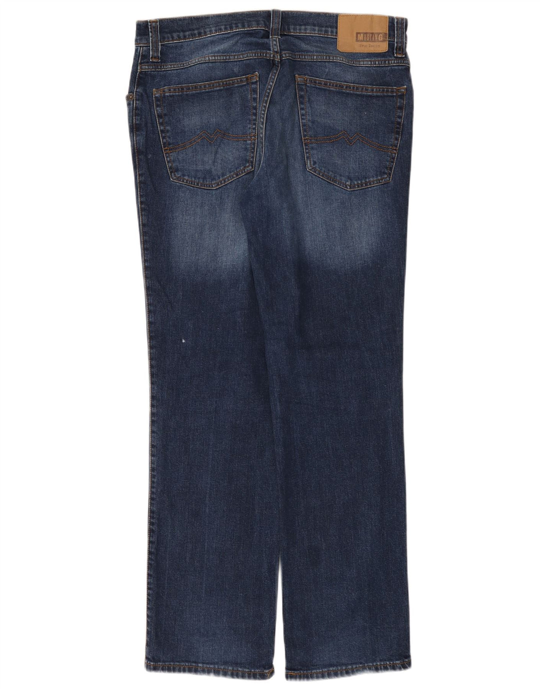 Mustang Herren Oklahoma Straight Jeans W36 L32 Blaue Baumwolle