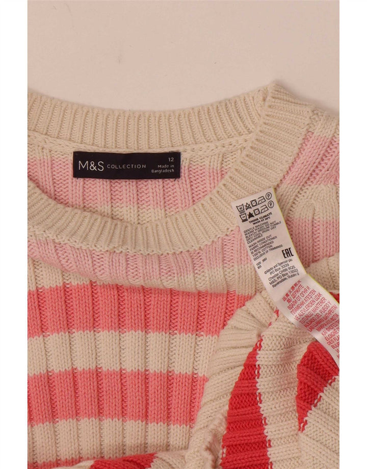Marks & Spencer Damen-Pullover mit U-Boot-Ausschnitt, Gr. 12, mittelmehrfarbig
