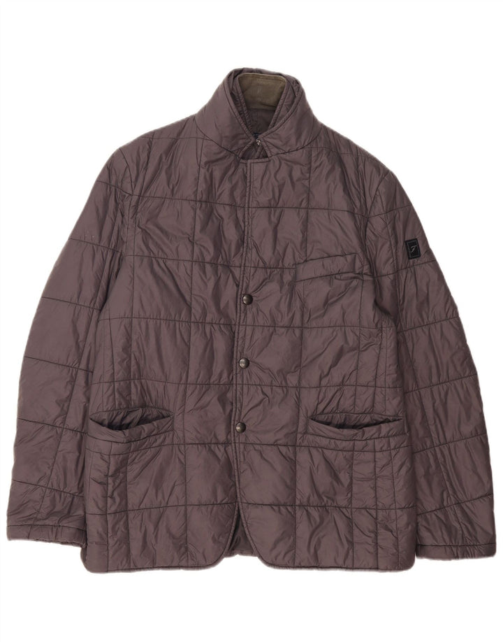 Fay Herren Wattierte Jacke UK 40 Large Grau Polyamid