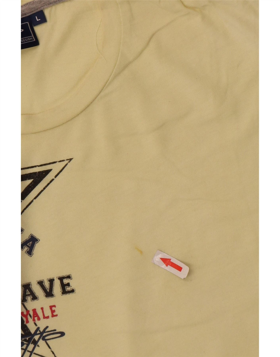 Lotto Herren-T-Shirt mit Grafik, groß, aus gelber Baumwolle
