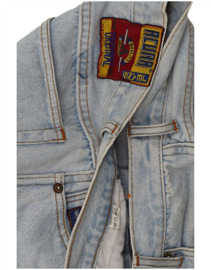 VINTAGE Damen Jeansshorts W29 mittelblaue Baumwolle