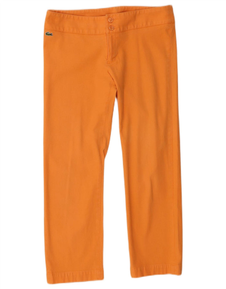 Lacoste Damen Caprihose Größe 38 Mittel W30 L23 Orange Baumwolle