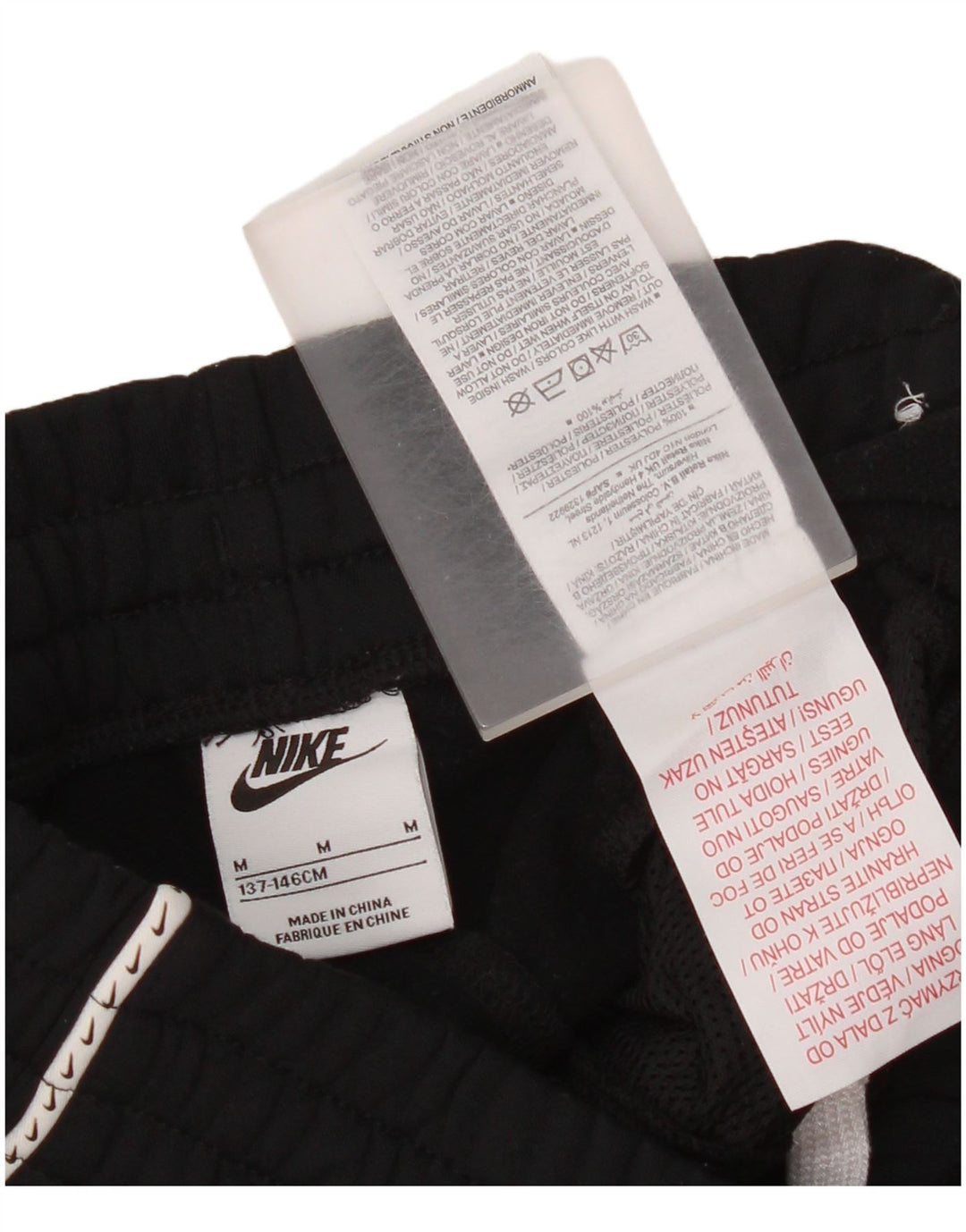 Nike Mädchen-Trainingshose, 10–11 Jahre, mittelgroß, schwarzes Polyester