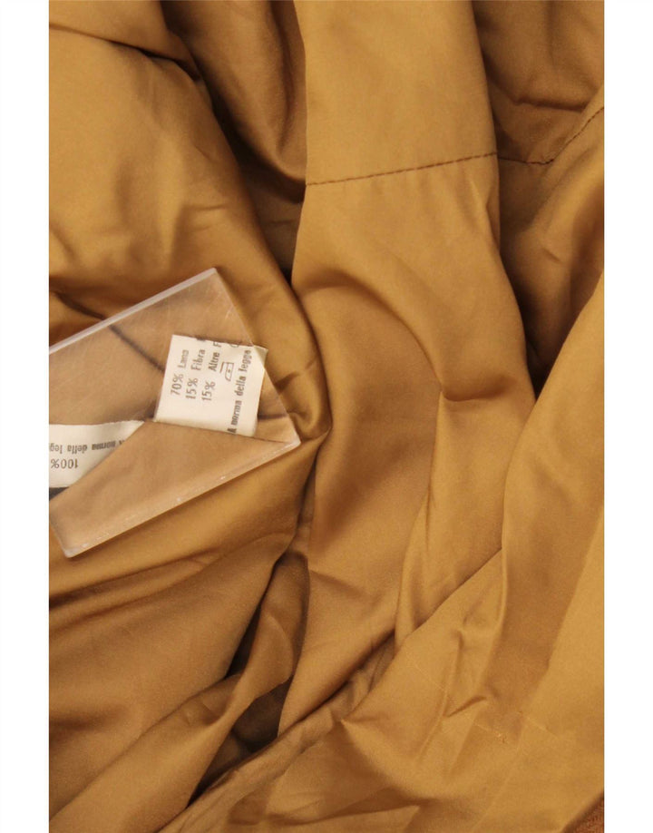 Vintage Damen Mantel UK 14 Mittelbeige Wolle