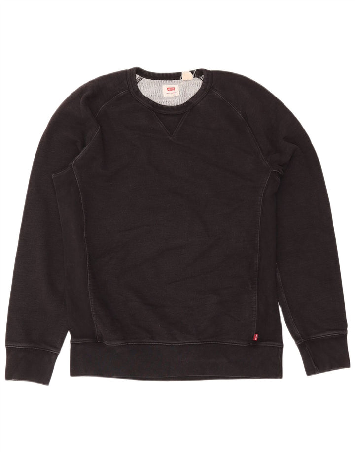 Levi's Herren-Sweatshirt-Pullover aus mittelschwarzer Baumwolle