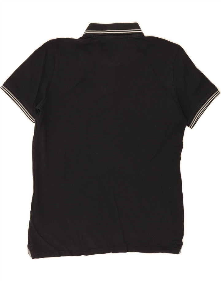 CHAMPION Mens Polo Shirt Medium Black Cotton Vintage Champion and Second-Hand Champion from Messina Hembry 