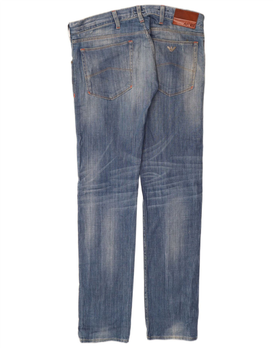 ARMANI Damen Slim Jeans W32 L34 Blaue Baumwolle