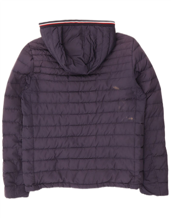 Tommy Hilfiger Herren-Jacke mit Kapuze, gepolstert, UK 36, Größe S, Marineblau, Polyester