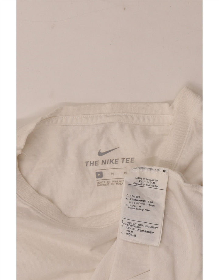 Nike Herren T-Shirt Top aus mittelweißer Baumwolle