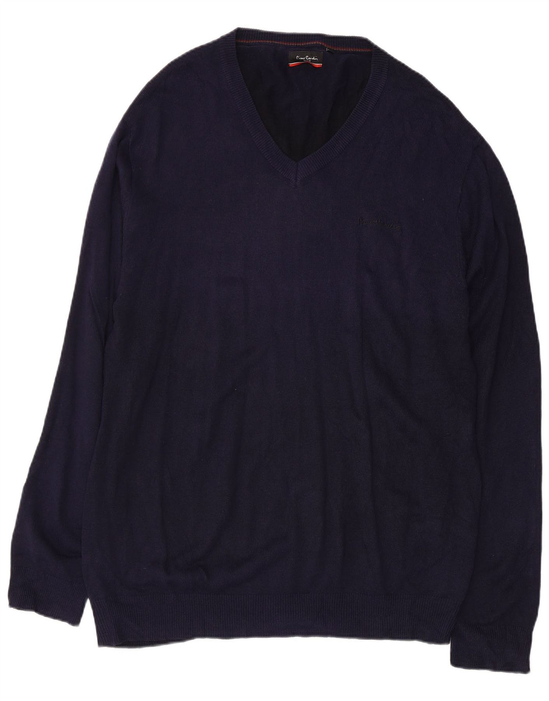 PIERRE CARDIN Herren-Pullover mit V-Ausschnitt, 2XL, Marineblau, Acryl