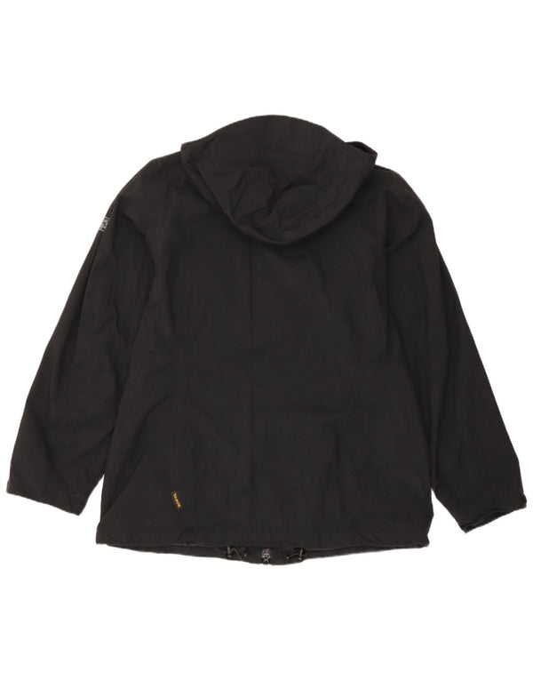 Jack Wolfskin Damen Windjacke mit Kapuze UK 18 XL Schwarz Polyamid