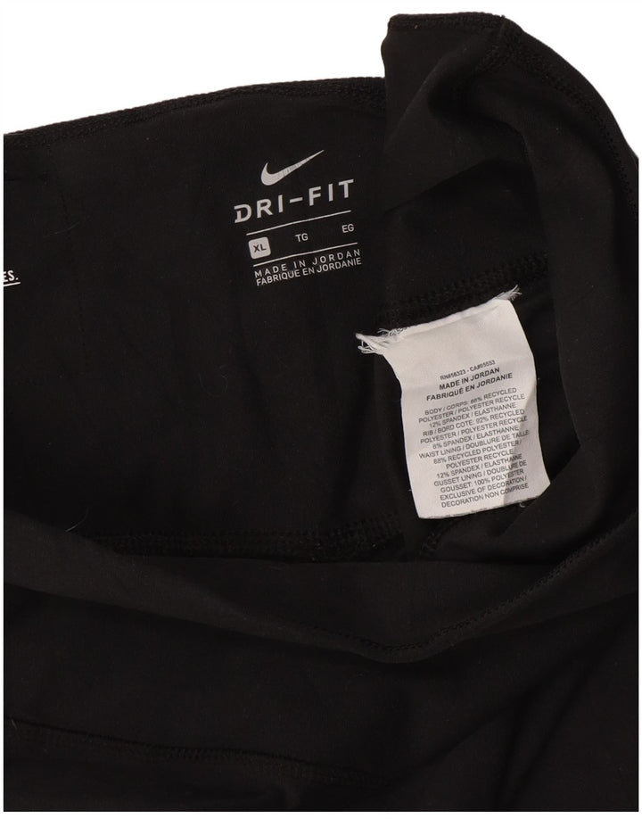 NIKE Damen Dri Fit Leggings UK 18 XL Schwarz Polyester