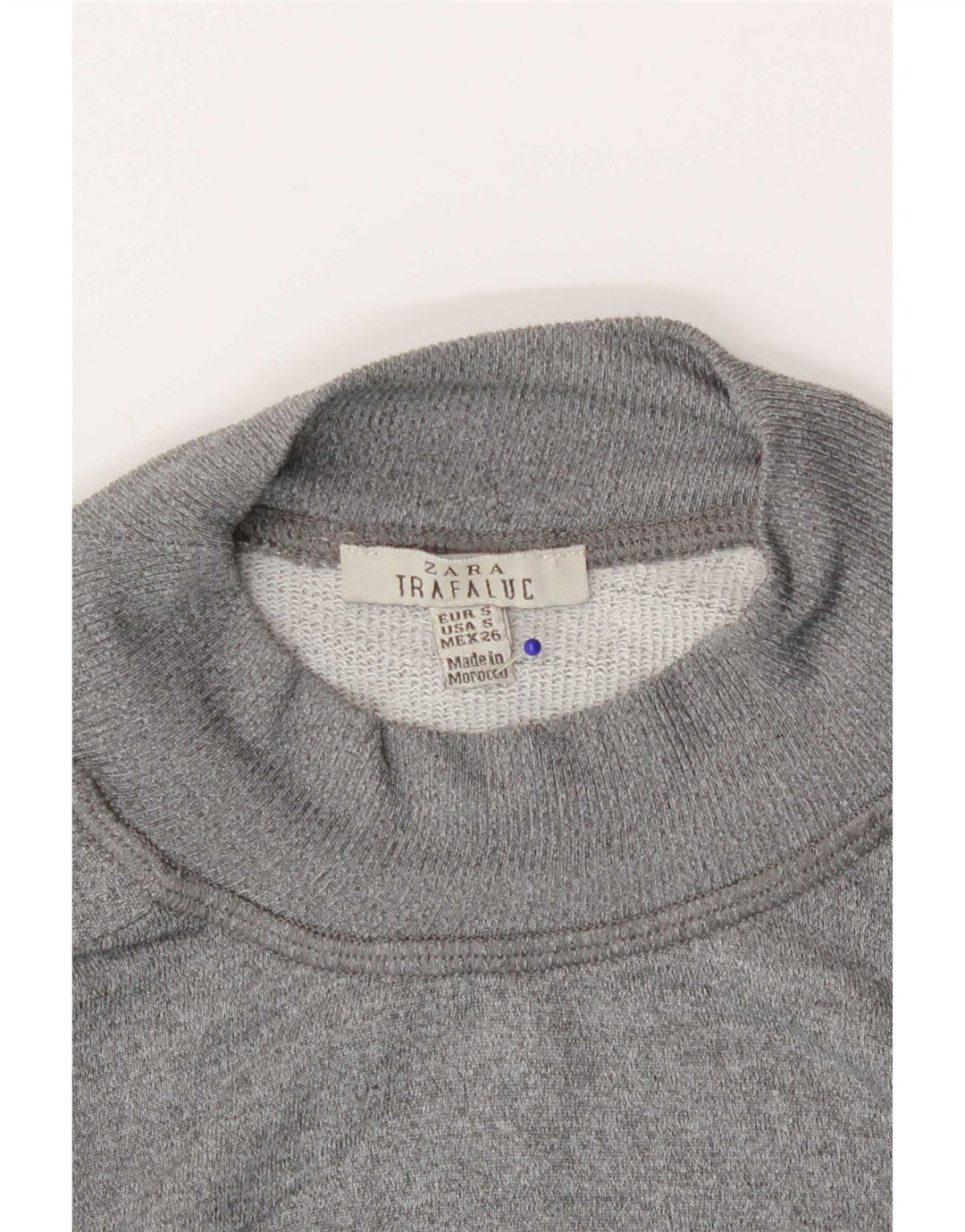 Zara Damen-Sweatshirt mit Grafik-Übergröße, Gr. 10, Größe S, Grau