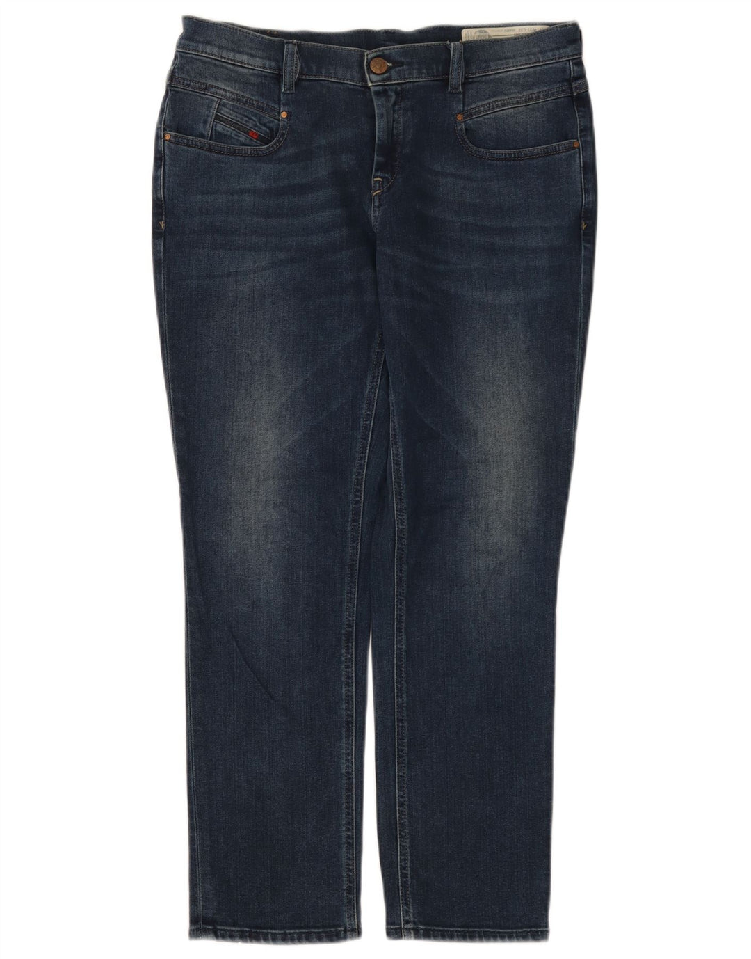 Diesel Damen Belthy-Ankle Regular Slim Straight Jeans W27 L27 Blaue Baumwolle