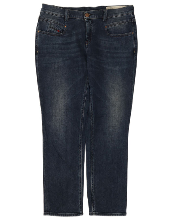 Diesel Damen Belthy-Ankle Regular Slim Straight Jeans W27 L27 Blaue Baumwolle