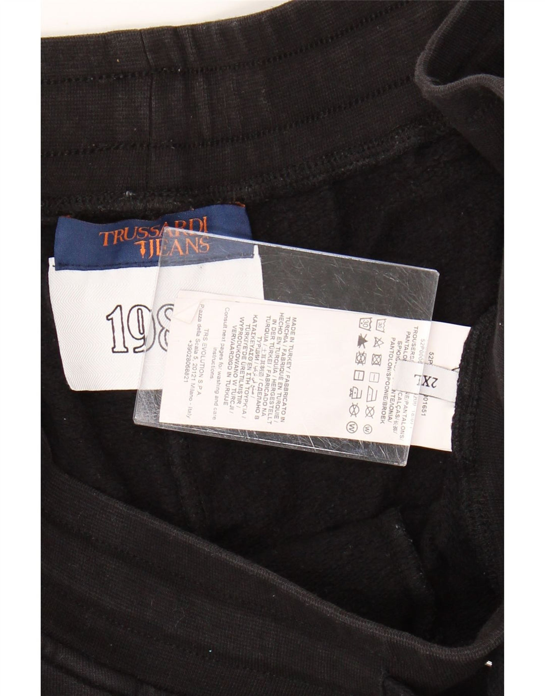 Trussardi Damen UK 20 2XL Schwarze Baumwolle