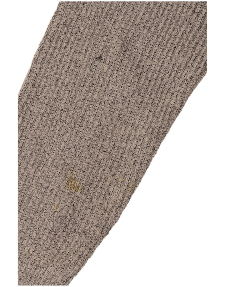 Marks & Spencer Herren-Pullover mit U-Boot-Ausschnitt, mittelgrau geflecktes Polyamid