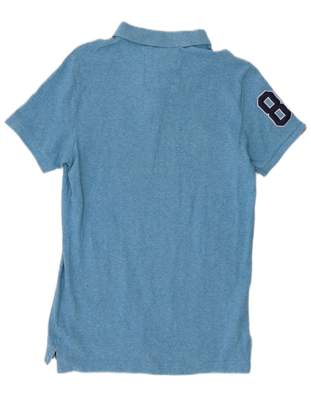 Superdry Herren-Poloshirt mit Grafik, groß, blau gefleckte Baumwolle