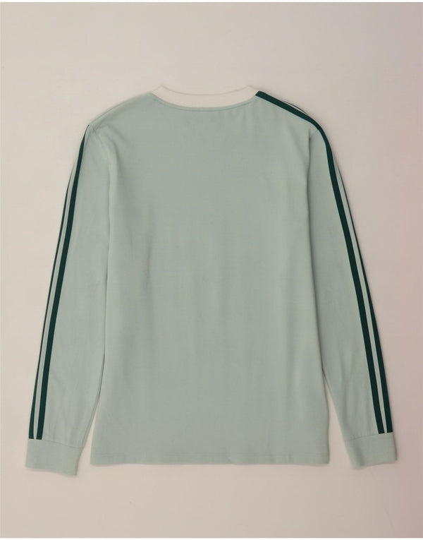 Adidas Damen Top Langarm UK 12 Mittelgrüne Baumwolle