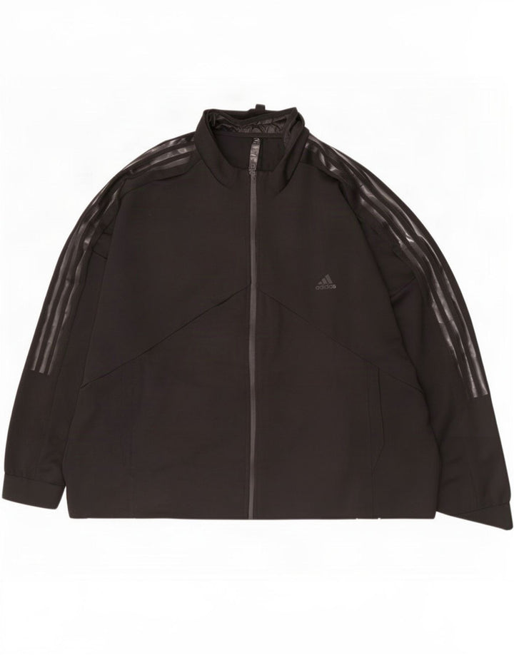 Adidas Herren Graphic Trainingsanzug Top Jacke 2XL Schwarz Polyester
