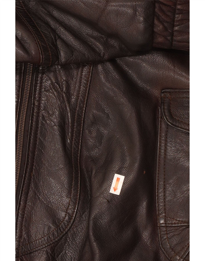 Milan Herren Lederjacke UK 40 Large Braun