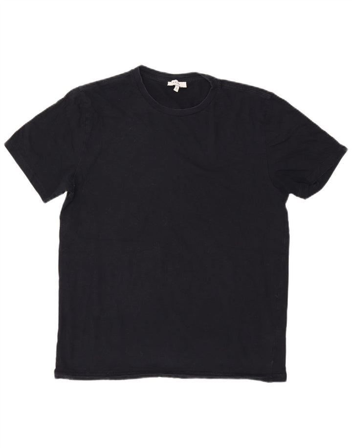 REISS Damen T-Shirt Top UK 16 Large Marineblau Baumwolle