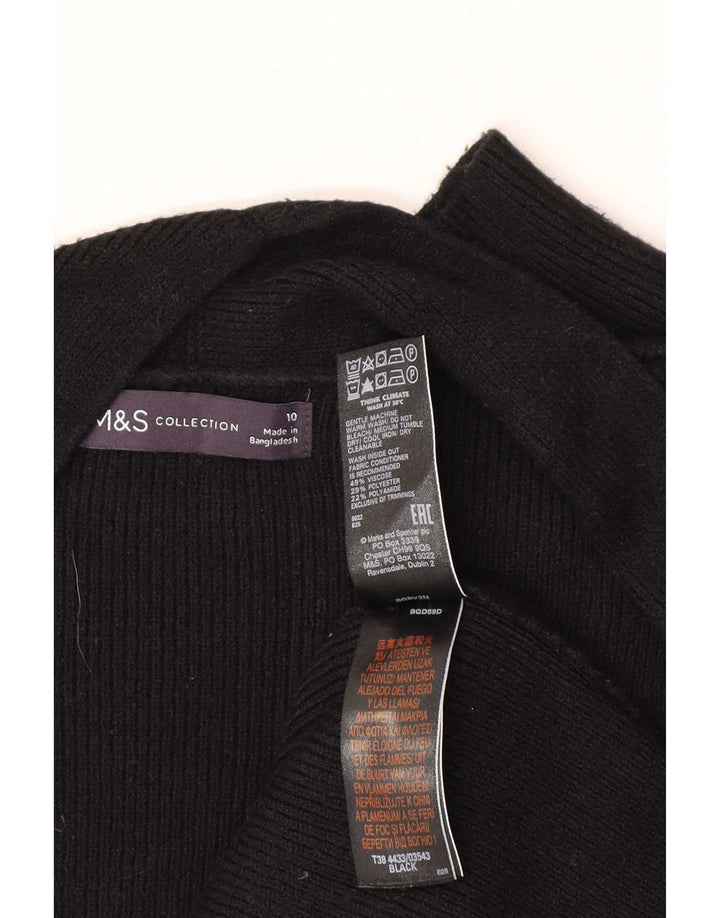 Marks & Spencer Damen Longline-Cardigan-Pullover UK 10 Small Schwarz