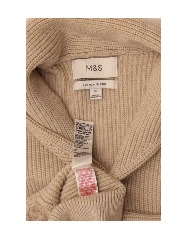 Marks & Spencer Herren-Strickjacke aus mittelbeigem Polyester