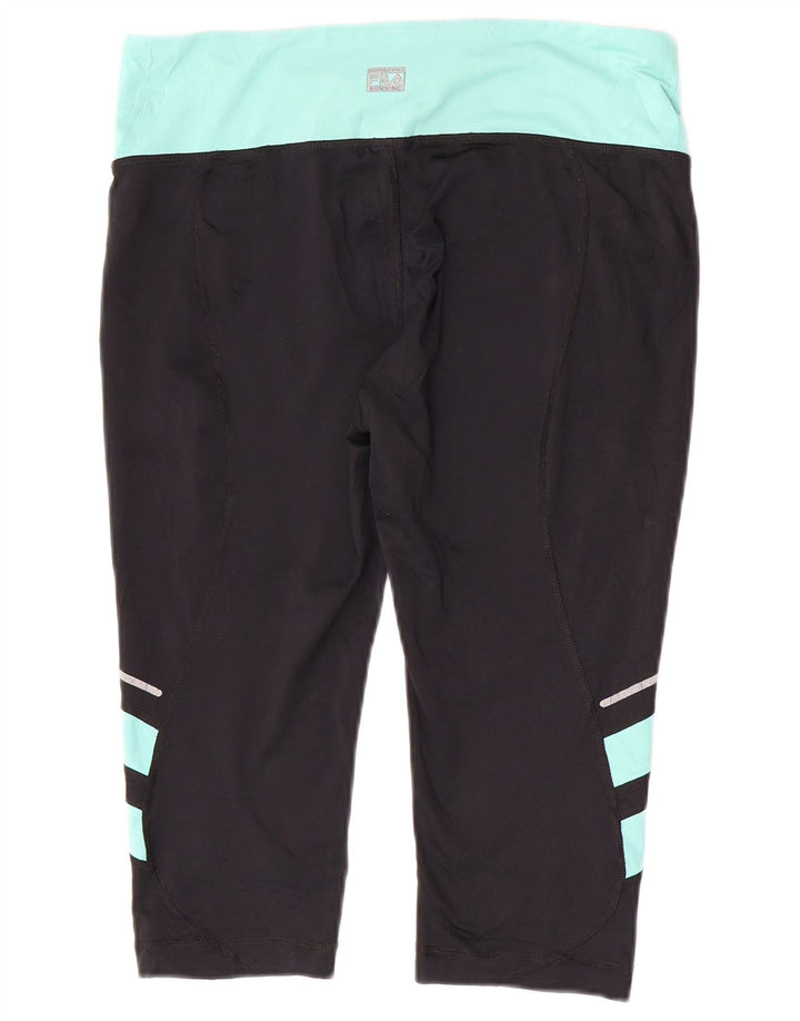 Fila Capri-Leggings für Damen, UK 12, Mittelschwarz, Farbblock