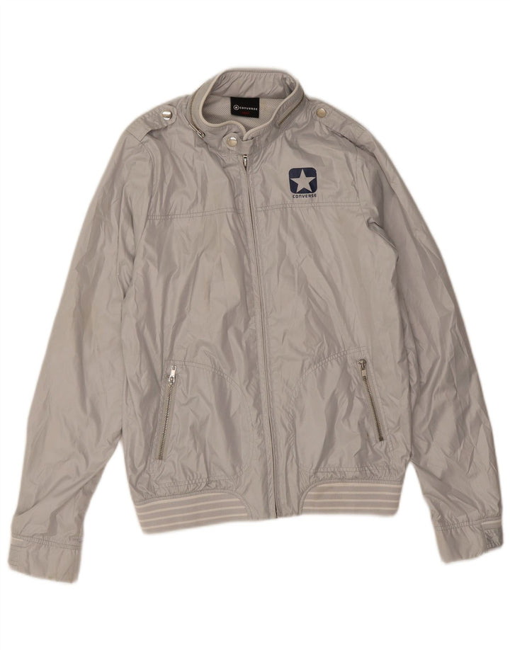 Converse Herren Militär-Regenjacke UK 36 Small Grau Polyester