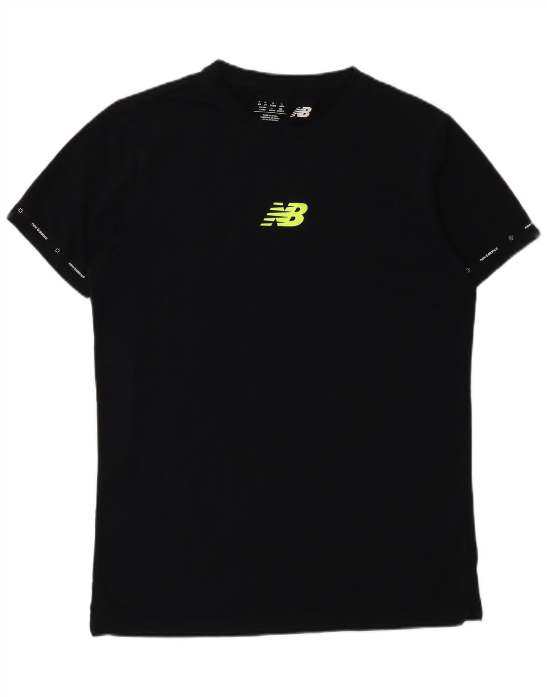New Balance Herren Grafik-T-Shirt-Oberteil aus mittelschwarzer Baumwolle