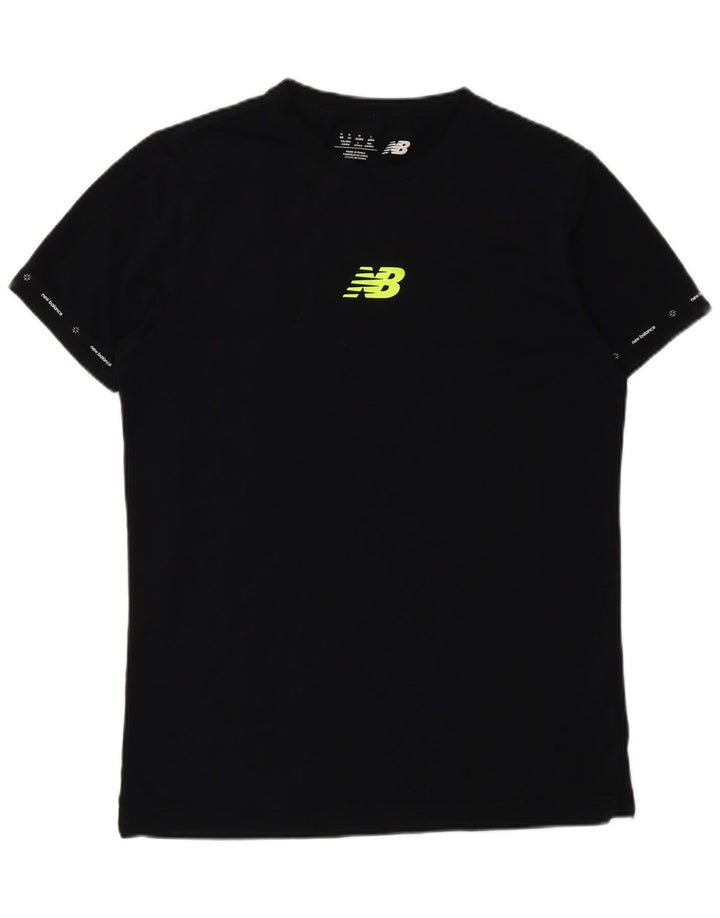 New Balance Herren Grafik-T-Shirt-Oberteil aus mittelschwarzer Baumwolle