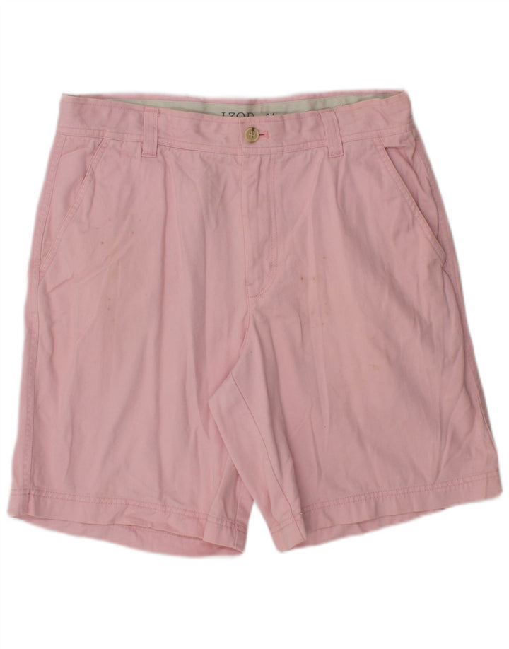 IZOD Herren-Chino-Shorts, W34, groß, rosa Baumwolle