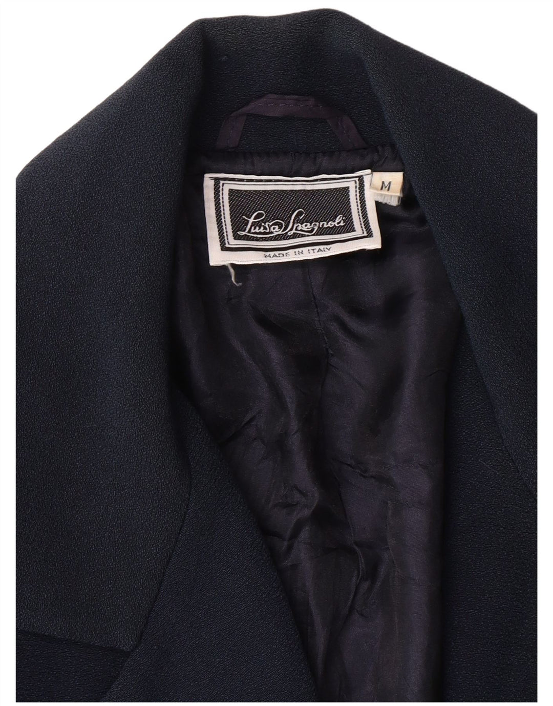 LUISA SPAGNOLI Damen 3-Knopf-Blazerjacke UK 14 Mittelmarineblau