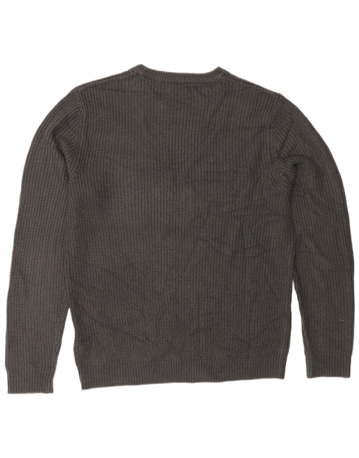Jack & Jones Herren-Pullover mit Rundhalsausschnitt, Größe L, Acryl, Grau