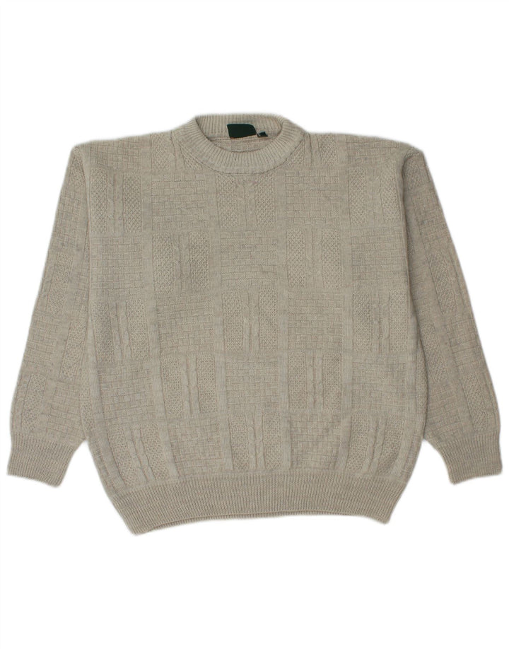 CASUALLAND Herren-Pullover mit Rundhalsausschnitt, Größe S, Grau, Acryl