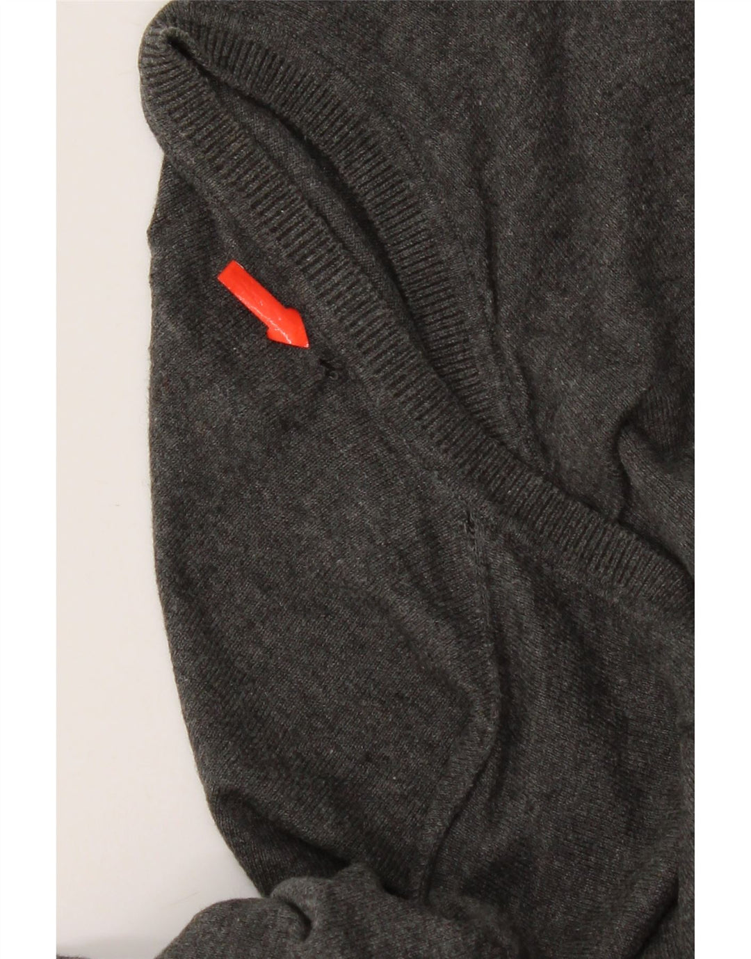 Zara Herren-Pullover mit V-Ausschnitt aus mittelgrauer Seide