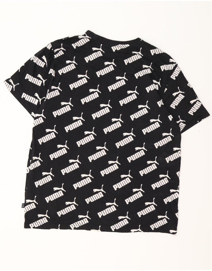 PUMA Herren Grafik T-Shirt Top Medium Schwarz Baumwolle