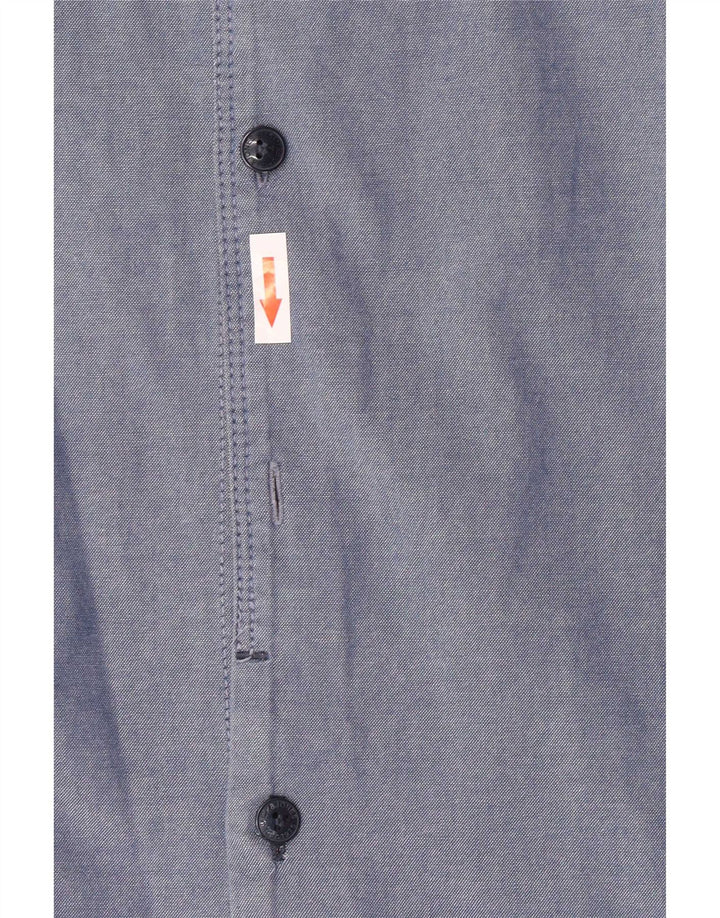 Jack & Jones Herrenhemd mittelblaue Baumwolle