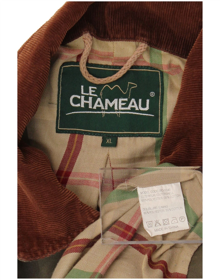 LE CHAMEAU Herren-Utility-Jacke UK 42 XL Khaki Polyester