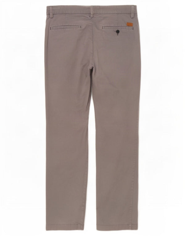 Timberland Herren gerade Chinohose W32 L32 graue Baumwolle