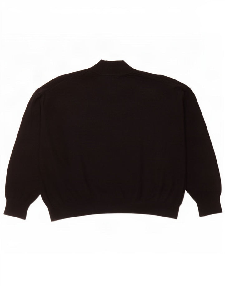 Zara Damen-Pullover mit Rollkragen, übergroß, Größe 40, Schwarz