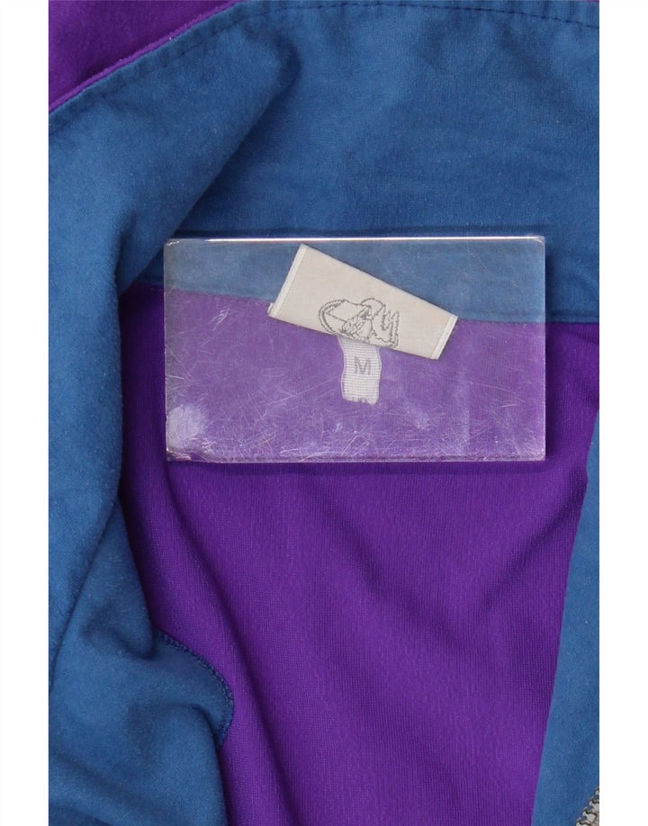 Greenstone Park Herren-Sweatshirt mit Reißverschluss am Hals, mittlerer Lila-Farbblock