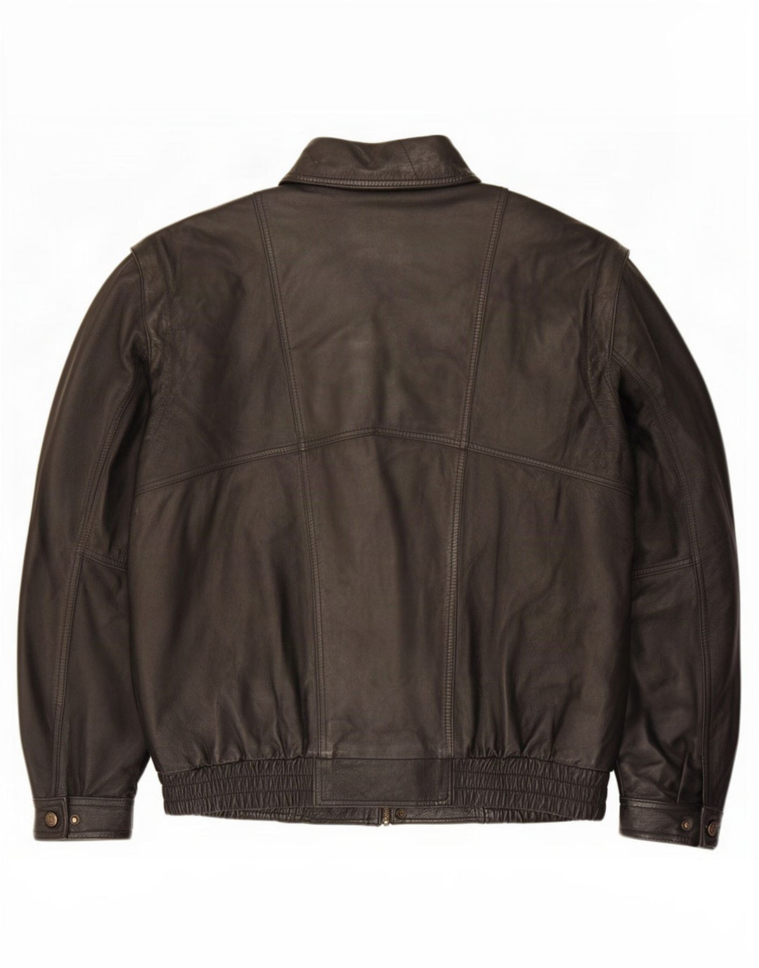 Vintage Herren Kunstlederjacke UK 40 Large Schwarz Polyester