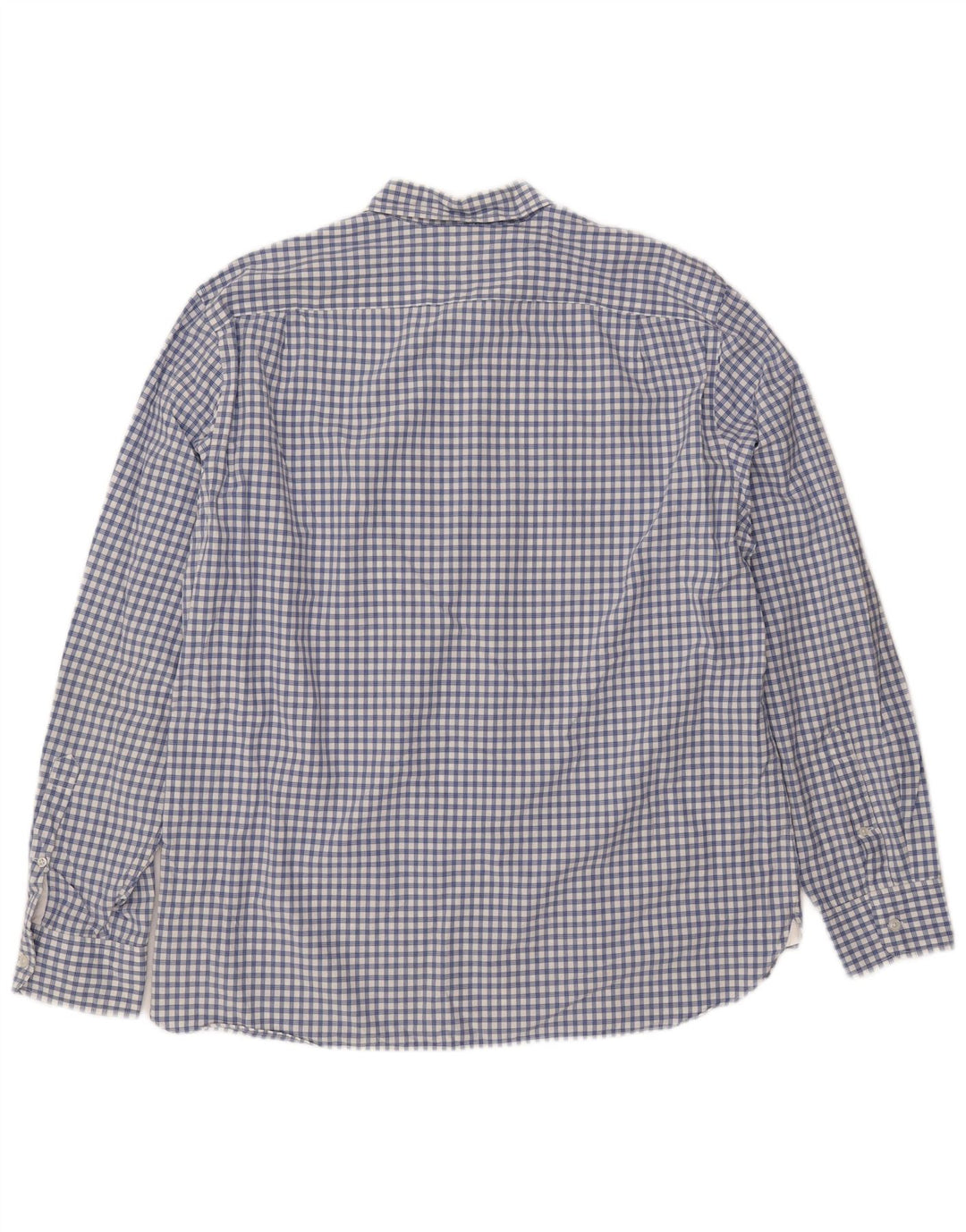 J. CREW Herrenhemd XL, blau kariert, Baumwolle